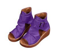 Cocila Botines de Mujer, sandalias de botines sin Puntos, para ceremonias,Plataforma Mujer Verano Sandalias Cuña Comodas Cuero Peep Toe Zapatos Tacon para Caminar