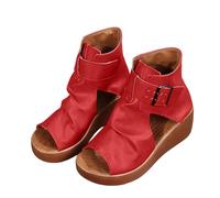 Cocila Botines de Mujer, sandalias de botines sin Puntos, para ceremonias,Plataforma Mujer Verano Sandalias Cuña Comodas Cuero Peep Toe Zapatos Tacon para Caminar