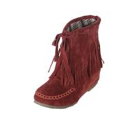 Cocila Botines Vaqueros De Gamuza Con Borlas Para Mujer, Clásicos, Punta Redonda, Tacón Cuña Oculto, Botas Estilo Western, Vestir Zapatos Mujer Baratos Altas Invierno Tacon Piel Negro Fino