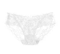Cocila Bragas Algodón Mujer Altas Cintura Braguitas Slip Cómodo Tallas Interior Emocional Sexy Transpirable De Secado Rápido Encaje para Sujetadores Espalda Relleno (White, M) Postparto Cesarea
