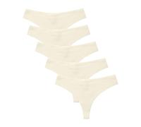 Cocila Bragas De Algodón Invisible para Mujer, Suaves, Transpirables Las Mujeres Escritos 5Pc La Seda Inconsútil del Hielo Se Divierten Tanga Inferior Los Deportes (Khaki, L) Braguitas Algodon