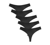 Cocila Bragas De Algodón Invisible para Mujer, Suaves, Transpirables Las Mujeres Escritos 5Pc La Seda Inconsútil del Hielo Se Divierten Tanga Inferior Los Deportes (Black, S) Amarillas Mujer