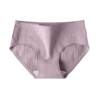 Cocila Bragas Mujer Algodón De Pierna Alta Braguita Bikini Deportiva Ropa Women's Fashionable Casual Knitted Cotton Breathable Sexy Underwear Sujetadores Isla (Purple, XXL) Algodon 100%