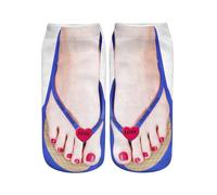 Cocila Calcetines Estampados De Manicura Con Patrón 3D, Chanclas, Divertidos Ocultos Para Correr, Tobillo Corte Bajo Personalizado Mujer Antideslizantes Piscina Largos Invierno Nieve Térmicos