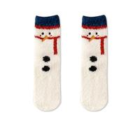 Cocila Calcetines Hombre Mujer Divertidos Autumn Winter Christmas Weaving Plush Warm Coral Home Socks Medias Dedo White One Size Termicos De Invierno Que No Aprieten Gruesos Meias Quentes Finos