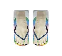 Cocila Calcetines Originales Mujer Manicura Con Patrón 3D, Chanclas, Divertidos Ocultos Para Correr, Tobillo De Corte Bajo Personalizado Medias Esqueleto Niña Algodón Termicos Finos Warm Socks