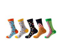 Cocila Calcetines Termicos 5 Pares De Para Mujer Estampados Regalos Largos Algodón Divertidos Novedad Bonitos B One Size Invierno Calentitos Altos Gordos Dim Calientes Algodon Warm Socks Meias