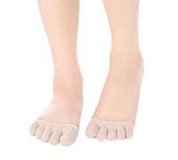 Cocila Calcetines Trabajo Hombre Mujer 3 Pares De Invisibles Dedos Media Para Absorbentes Sudor Almohadilla Medias Niña Rayas Beige One Size Invierno Calcetín Termico Largos Cashmere Calentitos