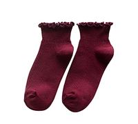 Cocila Calcetines Trabajo Hombre Mujer Náuticos De Rayas Verticales Algodón Con Bordes Para Fresh Socks Medias Rojas Futbol Red One Size Gruesos Purpurina Calentitos Dim Termicos Que No Aprieten