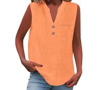 Cocila Camisa informal de mujer con botones sueltos, cuello y mangas color liso Camiseta Encaje Blusas De Tirantes Body Mujer Elegante Plus Size Cami Tops Rockera Sexy Womens Tunic Uk Talla