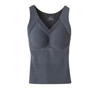 Cocila Camiseta De Tirantes Suave para Mujer Talla Grande con Sujetador Bra Thermal Underwear For Women High Fleece Lined Tops with Padded Warm Tank Camisetas Padre E Hijo (Grey, L)