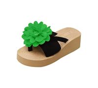 Cocila Chanclas De Plataforma Para Mujer Con Soporte Arco Sandalias Playa Gruesa Mujer, Informales, Huecas, Babuchas Mallorquinas (Green, 39) Chancletas Piscina Hawaianas Blancas No Me Pises Que