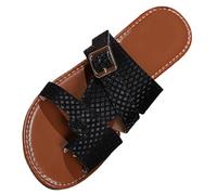 Cocila Chanclas Mujer Elegantes Playa Moda Sandalias Planas Para Mujer, De Verano, Con Tiras Finas Y Punta Abierta, Informales, Sin Cordones, Zapatillas Atletismo (Black, 39) Marca Dedo