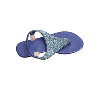 Cocila Chanclas Mujer Planas Para Sandalias Casuales Con Lentejuelas Y Punta De Clip Barefoot Tacon Talla 23 Doradas Playa Zapatos Verano Naturalista Azules Cuña Atadas Al Pie 37 Piel Comodos