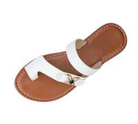 Cocila Chanclas Mujer Sandalias De Cuña Para Verano Playa Piscina Interior Exterior Con Punta Abierta, Cómodas Y Tacón Plano. Calzado Camarera (White, 38) Hawaianas Cholas Flip Flop Cool Shoes