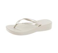 Cocila Chanclas Mujer Stripes Con Cuña De Gruesa Para Mujer, Verano, Exteriores, Clip, Playa, Vacaciones, Sandalias Antideslizantes Zapatos Raros (White, 36) Flip Flop Piscina Doradas Plataforma