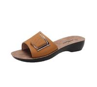 Cocila Chanclas Mujer Summer Sandal con Cuña Sandalias De Playa para Zapatillas Casuales Huecas Zapatos Retro Hombre Rosas (Yellow, 41) Deportiva Alpargatas Cangrejeras Suelo Antideslizante Popa