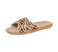 Cocila Chanclas Mujer Summer Sandal con Cuña Zapatillas De Verano para Mujer, Transpirables Y Absorbentes del Sudor, Interior, Lino Ligeras Silenciosas Zuecos Patrulla Canina (Orange, 44) Casa