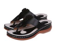 Cocila Chanclas Mujeres con El Apoyo Arco Comodidad Yoga Mat Sandalias Y Zapatillas De Playa Tamaño Cuña Forma T para Mujer Sanitarias Fascitis Juanetes Arena Beige No Me Pises Que Llevo