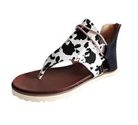 Cocila Chanclas Para Mujer Sandalias De Senderismo Cómodo Zapatos Camuflaje Femenino Flip Zipper Ladies Retro Sandals Fracasa Femeninas (Black, 42) Piel Verano Sandalia Plataforma Hawayanas