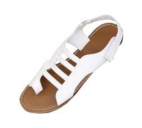 Cocila Chanclas Para Mujer Sandalias De Senderismo Verano Mujer, Talla Grande, Informales, Sencillas Y Planas. (White, 37) Comodas Fascitis Plantar Azul Marino Vestir Tacón Zapatos Pitillos Popa