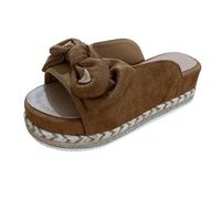 Cocila Chancletas Comodas Tacon Flexibles Flip Flops Playa Sandalia Punta Abierta Caminar Zapatos Transpirable -On Weave Beach Toe Bow Summer Open Sandalias Planas Para Mujer De Vestir Planos