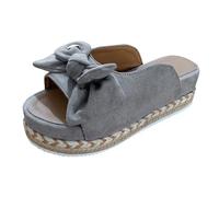 Cocila Chancletas Comodas Tacon Flexibles Flip Flops Playa Sandalia Punta Abierta Caminar Zapatos Transpirable -On Weave Beach Toe Bow Summer Open Sandalias Planas Para Mujer De Vestir Planos