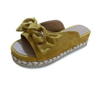 Cocila Chancletas Comodas Tacon Flexibles Flip Flops Playa Sandalia Punta Abierta Caminar Zapatos Transpirable -On Weave Beach Toe Bow Summer Open Sandalias Planas Para Mujer De Vestir Planos