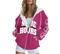 Cocila Chaqueta Entretiempo Mujer Sudadera Con Bolsillo Y Cordón, Creadora De Tendencias Del Mismo Género Same Hours Twentyfour (Rosa, M) Sudaderas Tallas Grandes Chándal Invierno Verde Chandal