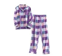 Cocila Conjuntos Pijamas Mujer Conjunto De Pijama Franela para Mujer, Algodón, con Botones, Pantalones, Tallas S Y XL, Dormir, Estar por Casa, Acogedora Cálida Invierno. Divertido Talla Grande