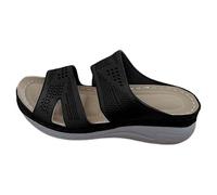 Cocila Esparto Chanclas Tacon De Vestir Playa Sandalias Verano Para Mujer, Zapatos Huecos Informales Mujer Zuecos Patrulla Canina (Black, 37) Cómodas Senderismo Pedreria Hebillas Alpargatas