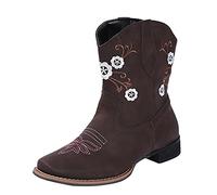 Cocila Estilo Bordado Punta Grande Botines De Tamaño Étnico Botas Tacón Para Mujer Invierno Piel Negros Cowboy Barefoot Blanco Pitillos Zapatillas Casual Botin Cuña Marron Agua 38 Rojas Lluvia