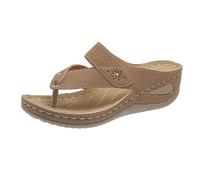 Cocila Flip-Flop Mujer Chanclas Verano De Adulto para Playa Piscina Ortopédicas Mujer, con Punta Clip Y Tacón Cuña, Ligeras, Playa, Vacaciones Cómodas. Zapatos Bajos Sandalia Sandalias Blancas
