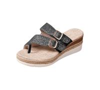 Cocila Flip-Flop Mujer Chanclas Verano De Adulto para Playa Piscina Pantuflas Mujer, Estilo Exterior, con Hebilla Cinturón, Puntera Hueca, Cuadrada, Cómodas Bambas Antideslizantes Zapatos