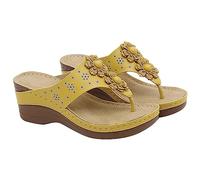 Cocila Flip-Flop Mujer Chanclas Verano De Adulto para Playa Piscina Sandalias A La, Cómodas, Antideslizantes, con Punta Abierta, Transpirables, Gruesa, Zapatillas Cuña Talla Grande Mujeres