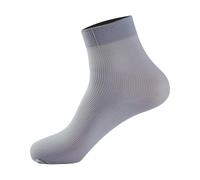 Cocila Medias Negras Mujer Hombre Spring And Summer Striped Men'S Silk Stockings Thin Breathable Odor Proof Mid Tube Socks Silky Ice Rejilla Niña 9 Años (Grey, A) Calcetines Térmicos Para Wool