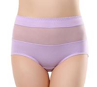 Cocila Mujer Ropa Interior De Talle Alto En Algodón Plus Size Female Lace Medium High Waist Thin Hip Hollow Sexy Mesh Sujetadores Uctores La Isla (Hot Pink, XL) para Bragas Algodon Rojas Tallas