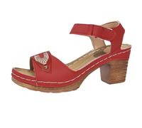 Cocila Mujer Sandalias De Tacón Aguja Con Tiras Verano Para Mujer, Grueso, Hebilla Lateral, Punta Abierta Y Grueso (Red, 36) Tacon Barefoot Negro Azul Zapatos Medio Zuecos Vestir Stilettos