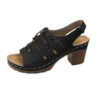 Cocila Mujer Sandalias De Tacón Aguja Con Tiras Verano Para Mujer, Planas, Punta Clip, Cómodas, Elásticas E Informales. (Black, 43) Zapatos Comodos Tacon Sandalia Negra Plataforma Sandals Rosa