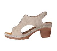Cocila Mujeres Stiletto Sandalias De Tacón Alto Tie Up Open Toe Slingback Espiral Grueso Para Mujer 2026, Cómodas Bloque Con Recorte Y Tiras En T, Hebilla, Medio, Ortopédicas, Elásticas,