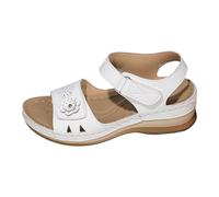 Cocila Planta De Gel Y Un Poco Cuña, Diseño Con Trenzas, Ideal Para Verano Mujer Sandalias Ortopédicas Caminar Soporte Zapatos Fucsia (White, 38) Women Sandals Summer Doradas Zapato Dorado Tacon