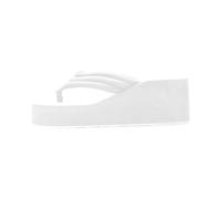 Cocila Plataforma Para Mujer Chanclas Verano Playa Elegantes De Calcetines Largos Adulta Color Sólido Resbalón En Informales Con Punta Abierta Y Interior (White, 42) Zapatos Señora Mayor