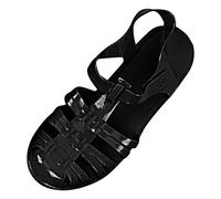 Cocila Punta Cerrada Sólida Con Tacón De Cuña Puntiagudo Hebilla Sandalias Agujeros Informales Huecos Color Sólido A La Verano Para Mujer Panamá (Black, 38) 37 Senderismo Zapatos Popa Zapatillas
