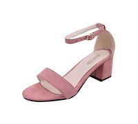 Cocila Roma Sandals Hueco Atractivo Casual Elegante Sandalias Para Mujer Damas Toe Causal Zapatos Hollow Out Tacones Altos Altas (Pink, 39) Negras Tacon Plataforma Plateadas Verano Vestir