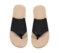 Cocila Sandalias De Cuña Para Mujer Con Plataforma Zapatillas Planas Verano Mujer, Punta Redonda, Informales, Cómodas Y Una Sola Palabra. Animales Niña (Black, 40)
