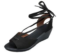 Cocila Sandalias De Mujer Con Tacones Para Mujer, Cuña, Zapatos Casuales Punta Abierta, Tiras Verano Marca (Black, 43) Deportivas Barefoot Calzado Respetuoso Alpargatas Cuña Bio Zapatillas