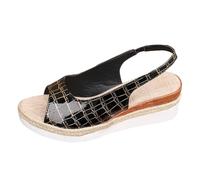 Cocila Sandalias De Mujer Verano Elegantes Con Cuña Para Mujer, Casuales Y Cuerda Negras (Gold, 41) Negro Griegas Tacon Ancho Agua Rojas Esparto Zapatillas Juanetes Pies Delicados Zapatos
