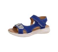Cocila Sandalias De Mujer Verano Elegantes Con Cuña Parte Inferior Inclinada Y Pasta Hueca Lateral Informal Zapatillas Esparto (Blue, 40) Senderismo Griegas Calzado Fascitis Plantar Wedge