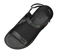Cocila Sandalias De Mujer Verano Elegantes Con Cuña Planas Viscoelástica Y Malla Hueca, Informales Hebilla Punta Abierta Senderismo (Black, 41) Negro Verbenas Alpargatas Fascitis Plantar Fiesta
