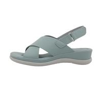 Cocila Sandalias De Piel Negras Con Cuña Yute Para Mujer Planas Hebilla Informal Mujer, Verano Boda (Blue, 42) Negro Barefoot Comodas Doradas Tacon Sandalia Roja Cuñas Fiesta 43 Comoda Griegas